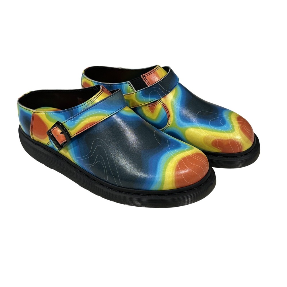 Dr. Martens Isham Genix Nappa Non Slip Thermal Map Leather Slingback Mule Sz 13